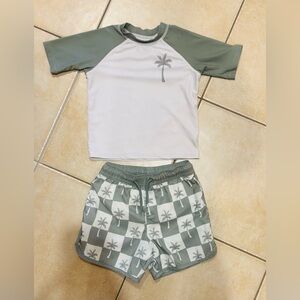 Tommy Bahama rashguard swim set kids size 5T